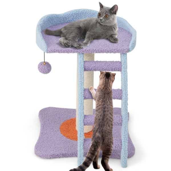 2-layer Cat Tree, Cat Climbing Frame, Plush Cat Tower And Ladder Shape, Shipped By Amazon Shipping, Prohibited For Sale By WALMART