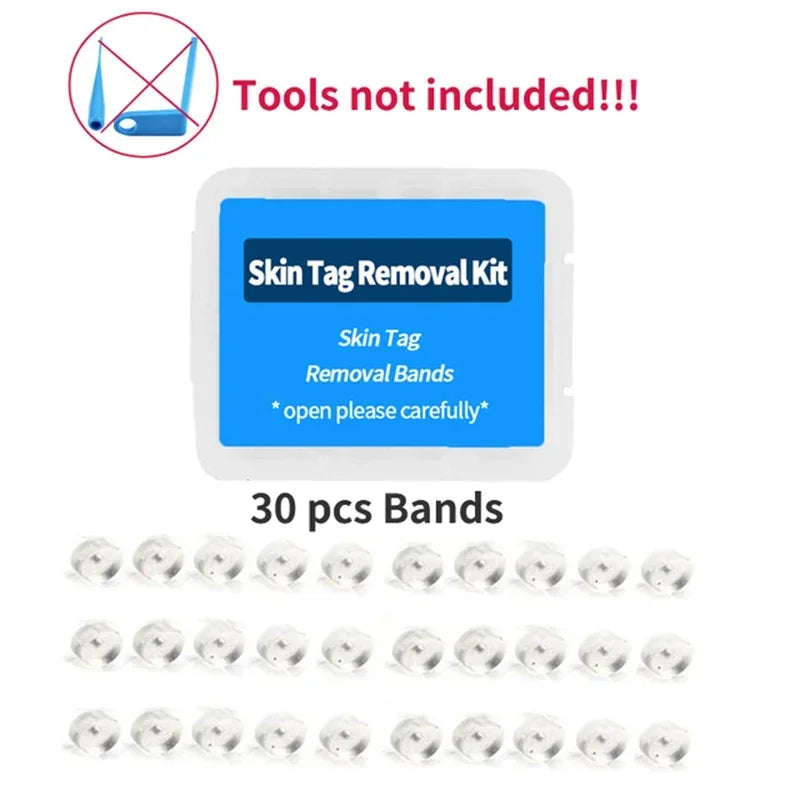 Skin Tag Removal Kit Skin Mole Wart Remover Micro Band Skin Tag Removal Kit Tag Treatment Tools Set with Cleansing Swabs Facial