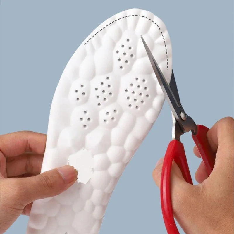 Soft Massage Sports Insoles Shoe Pad Unisex Running Shock Absorption Breathable High Elastic Insole PU Sole Arch Support Cushion