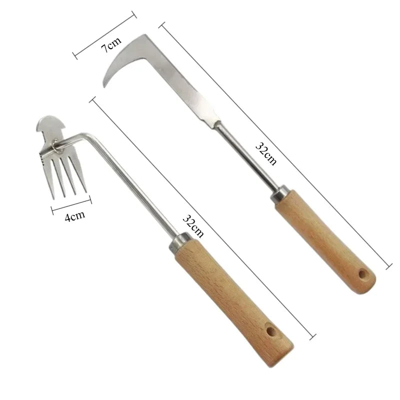 Weeding Artifact Uprooting Weeding Tool Stainless Steel Multi-Functional Garden Cleaning Shovel Hand Weeder Tool with Gloves