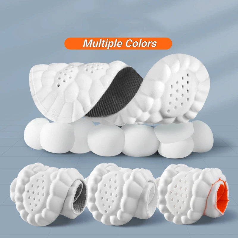 Soft Massage Sports Insoles Shoe Pad Unisex Running Shock Absorption Breathable High Elastic Insole PU Sole Arch Support Cushion
