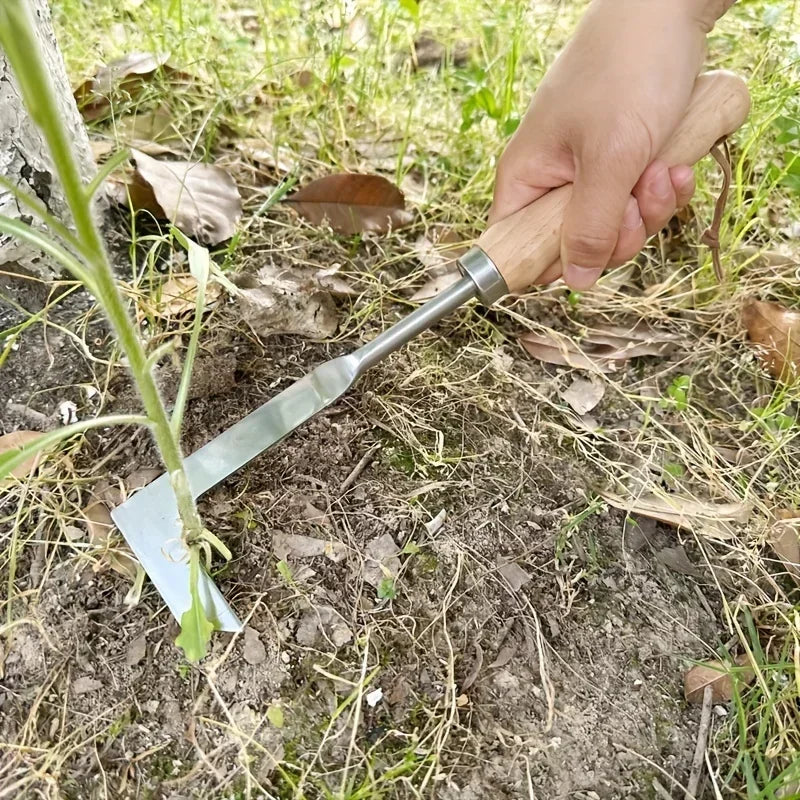 Weeding Artifact Uprooting Weeding Tool Stainless Steel Multi-Functional Garden Cleaning Shovel Hand Weeder Tool with Gloves