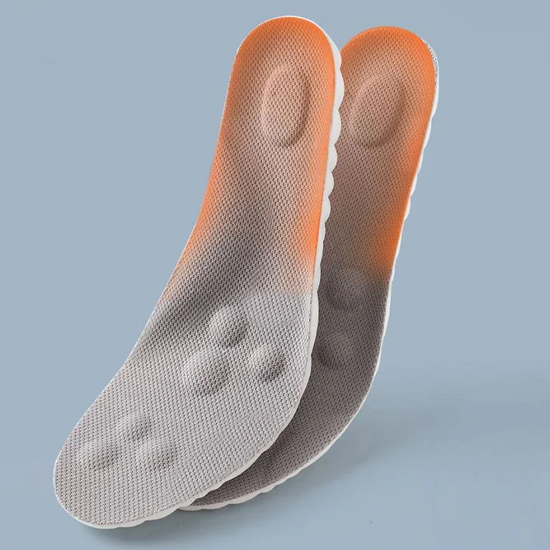 Soft Massage Sports Insoles Shoe Pad Unisex Running Shock Absorption Breathable High Elastic Insole PU Sole Arch Support Cushion