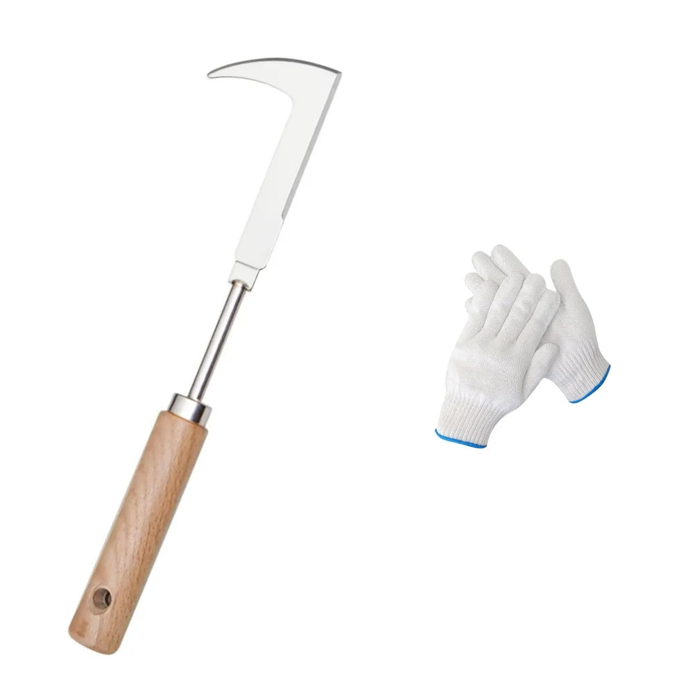 Weeding Artifact Uprooting Weeding Tool Stainless Steel Multi-Functional Garden Cleaning Shovel Hand Weeder Tool with Gloves