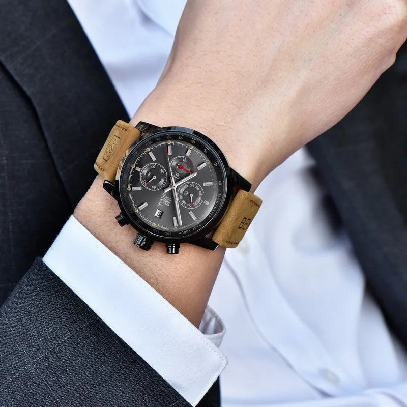 Sports Watch Waterproof Casual Fashion Quartz Watch Business Watch Luminous Calendar Men'