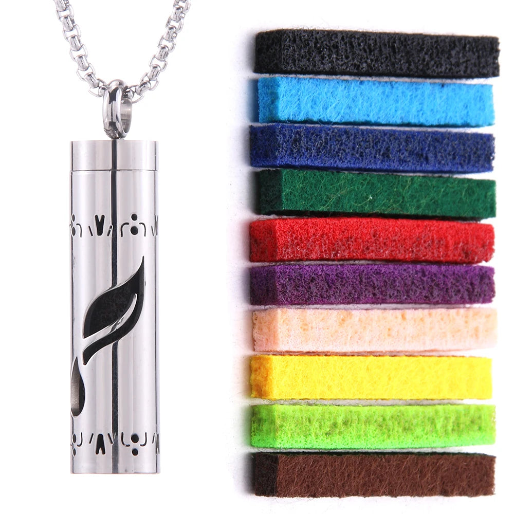 Aromatherapy Jewelry Necklaces Essential Oil Diffuser Necklace Stainless Steel Open Locket Aroma Scent Perfume Necklace