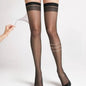 Two Long Stockings Women's Summer Thin Black Flesh-colored Anti-hook Silk Over The Knee Socks Non-slip High Socks