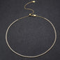 Women S925 Silver Plated 18K Gold Sparking Rhinestone Choker Chain Wedding Jewelry Adjustable