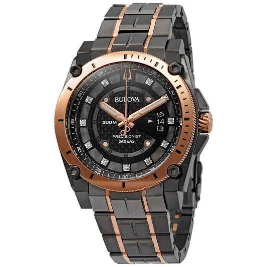 Precisionist Diamond Black Dial Men's Watch – Luxury Timepiece