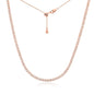 Women S925 Silver Plated 18K Gold Sparking Rhinestone Choker Chain Wedding Jewelry Adjustable