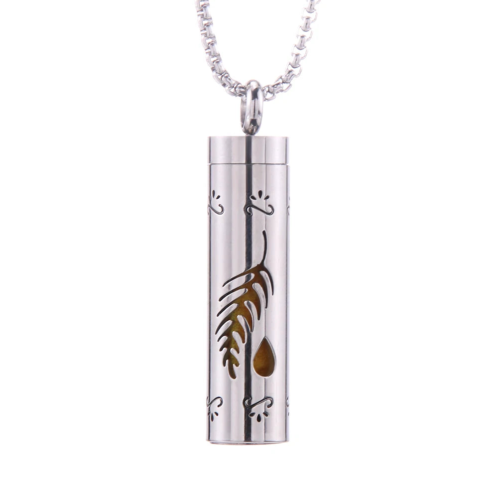 Aromatherapy Jewelry Necklaces Essential Oil Diffuser Necklace Stainless Steel Open Locket Aroma Scent Perfume Necklace