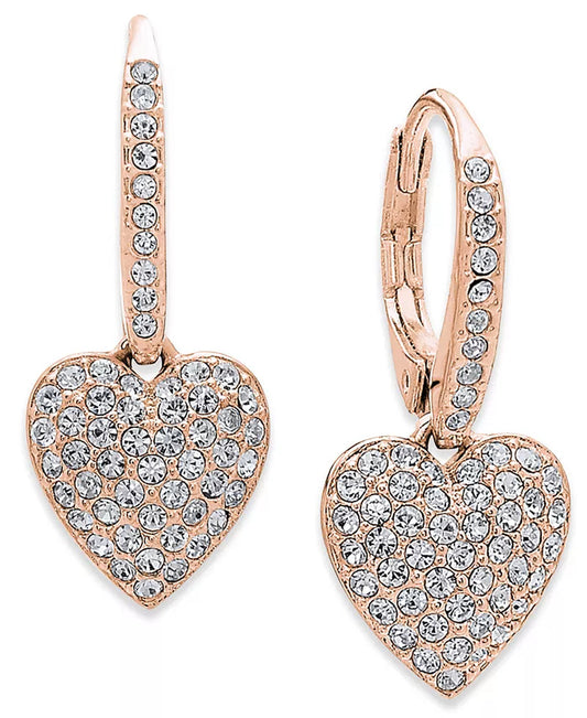 Pavé Heart Drop Earrings – Elegant Jewelry for Every Occasion