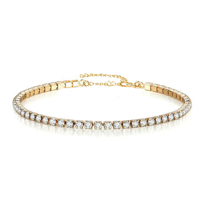 Tennis Bracelets Female Gold Silver Color Stainless Steel Cubic Zirconia Chain