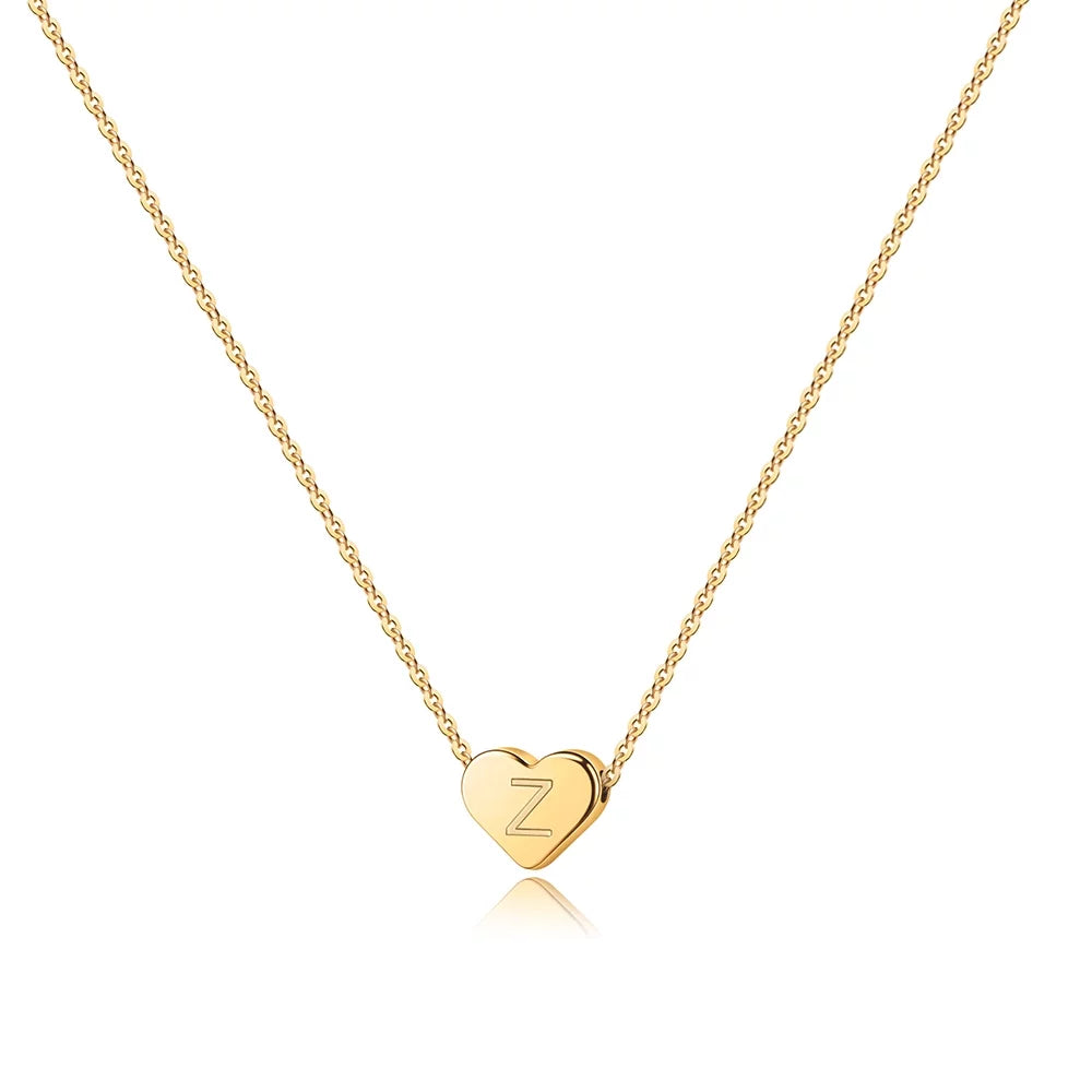 Girls - 14K Gold Filled Heart Initial Necklace