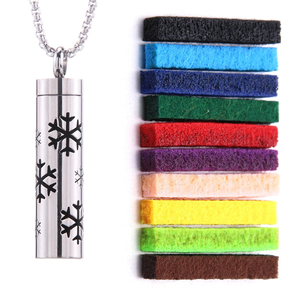 Aromatherapy Jewelry Necklaces Essential Oil Diffuser Necklace Stainless Steel Open Locket Aroma Scent Perfume Necklace