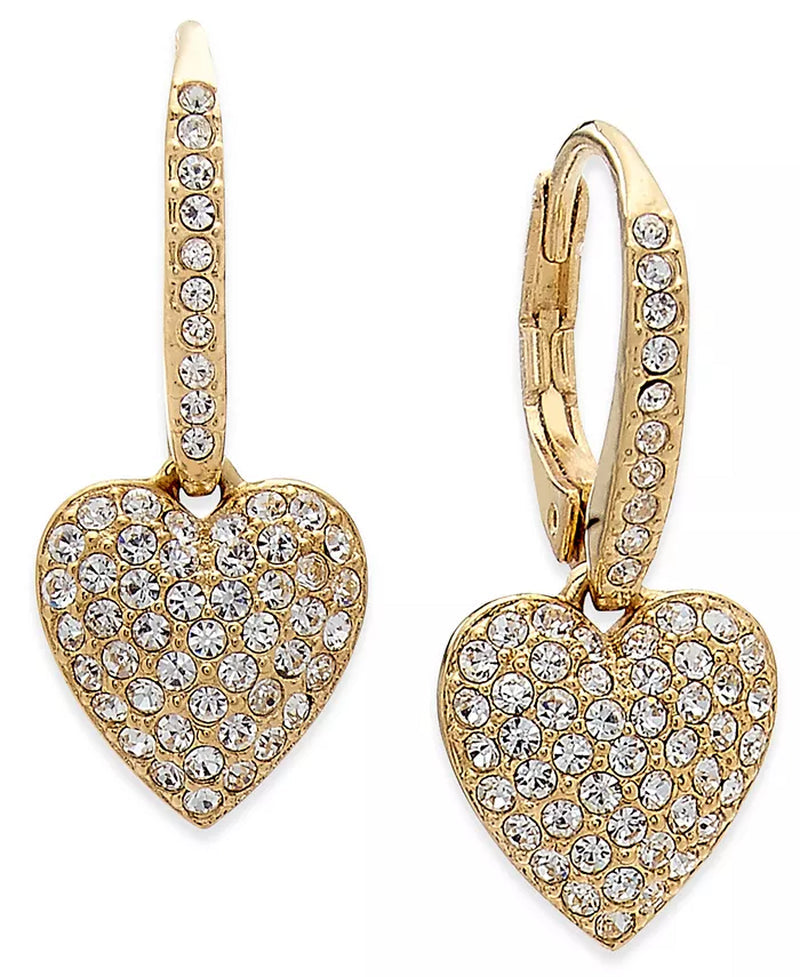 Pavé Heart Drop Earrings – Elegant Jewelry for Every Occasion