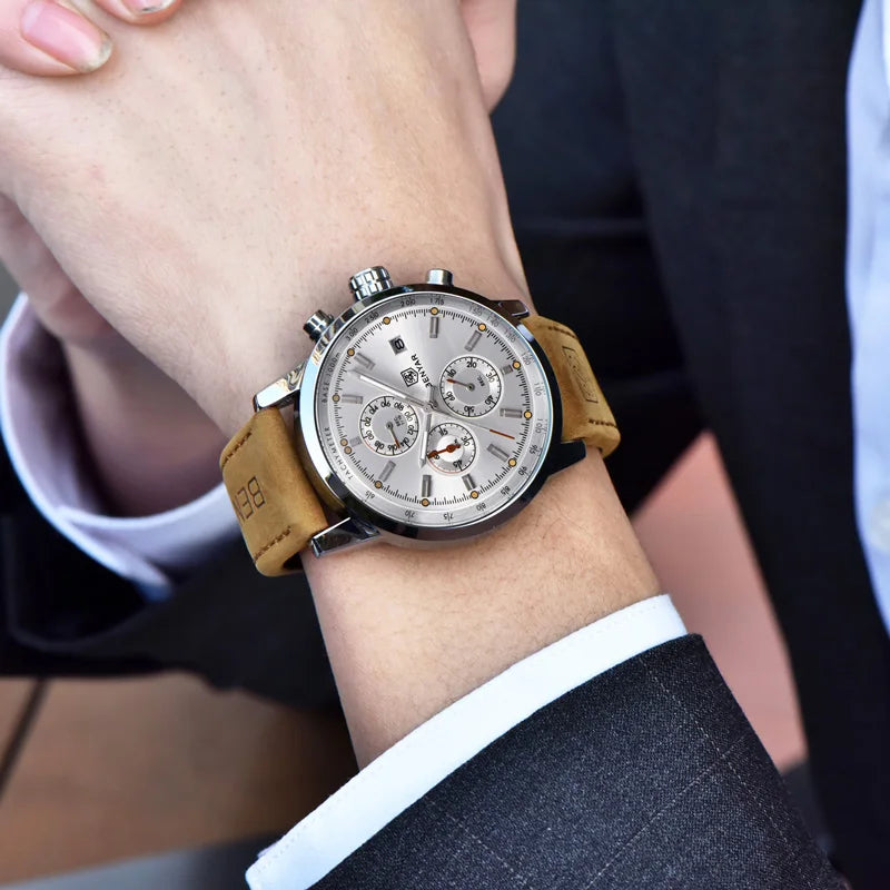 Sports Watch Waterproof Casual Fashion Quartz Watch Business Watch Luminous Calendar Men'