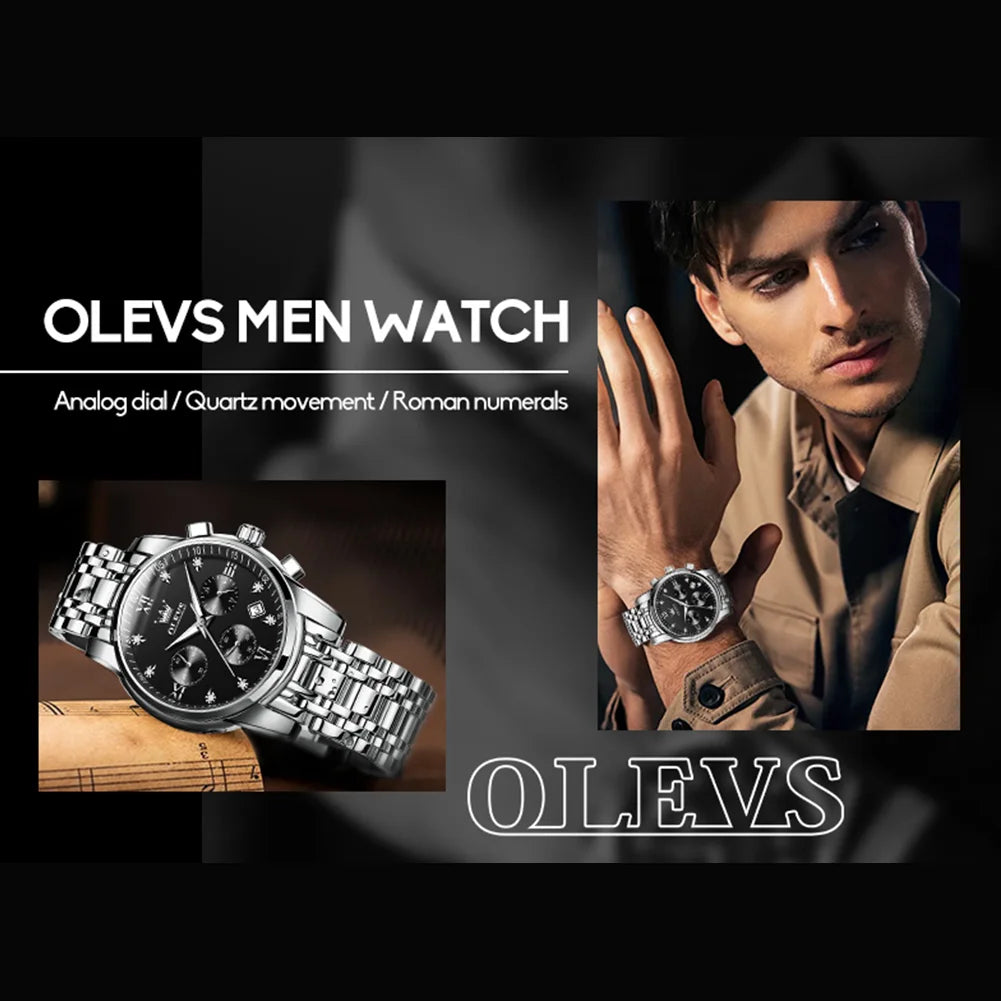 Men Stainless Steel Men Watch Dress Waterproof Watch