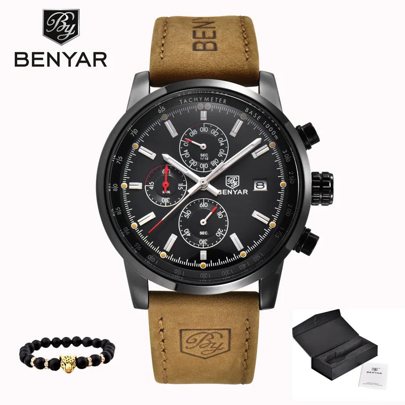 Sports Watch Waterproof Casual Fashion Quartz Watch Business Watch Luminous Calendar Men'