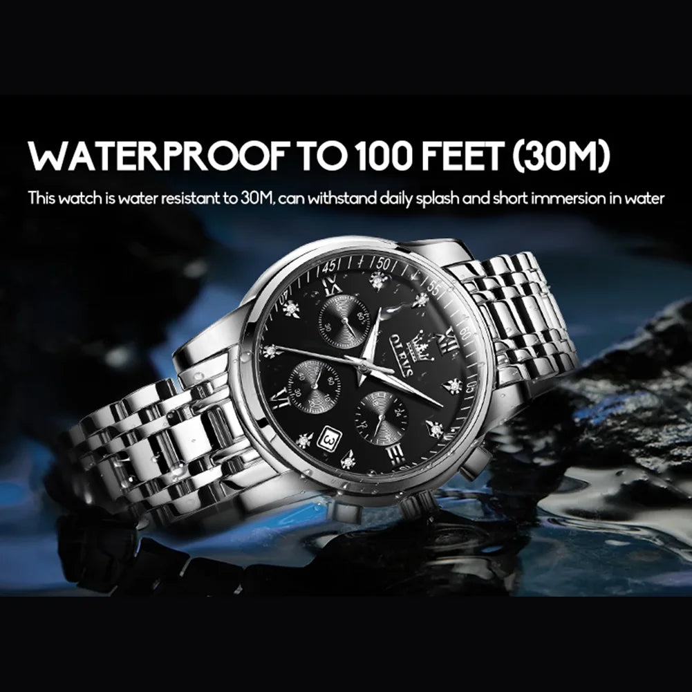 Men Stainless Steel Men Watch Dress Waterproof Watch