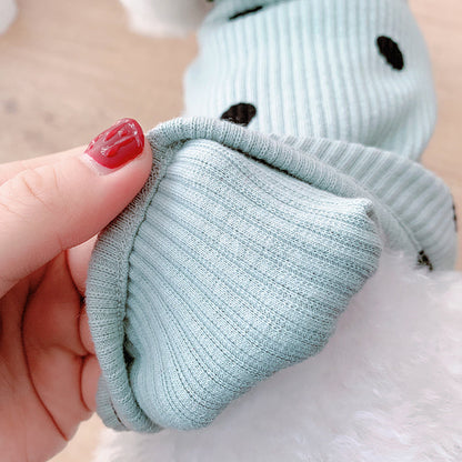 Dot turtleneck dog