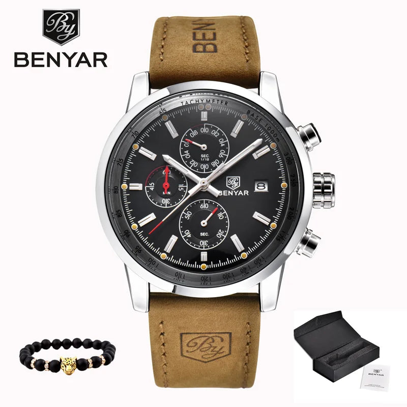 Sports Watch Waterproof Casual Fashion Quartz Watch Business Watch Luminous Calendar Men'