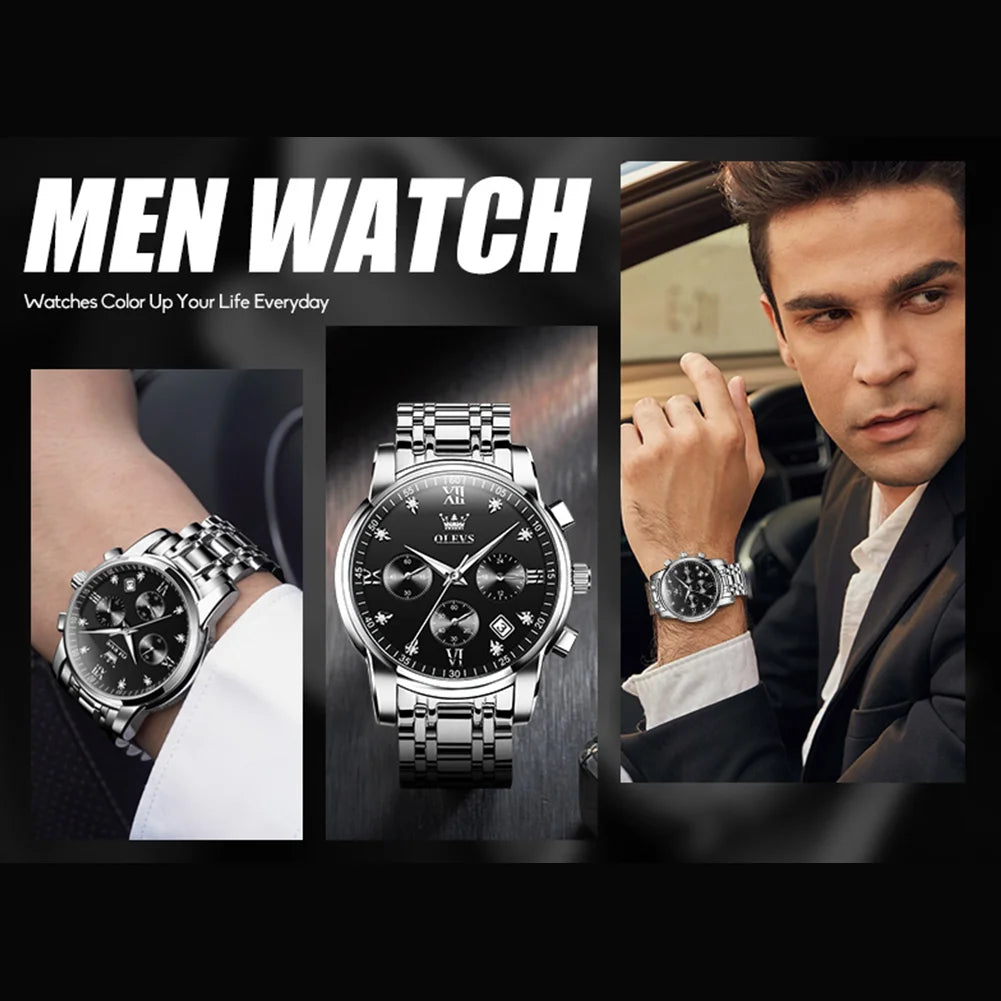 Men Stainless Steel Men Watch Dress Waterproof Watch