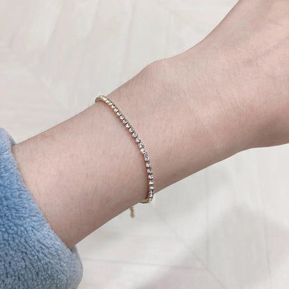 Tennis Bracelets Female Gold Silver Color Stainless Steel Cubic Zirconia Chain