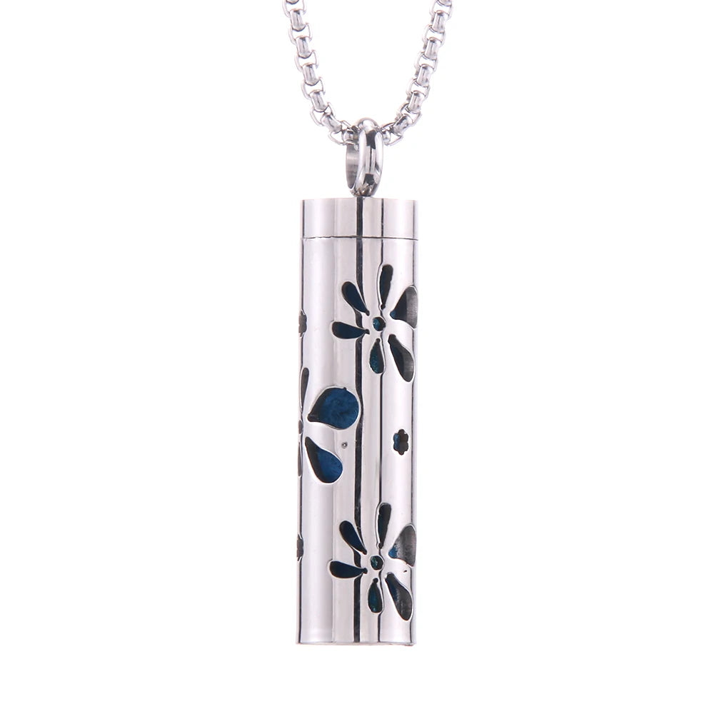 Aromatherapy Jewelry Necklaces Essential Oil Diffuser Necklace Stainless Steel Open Locket Aroma Scent Perfume Necklace