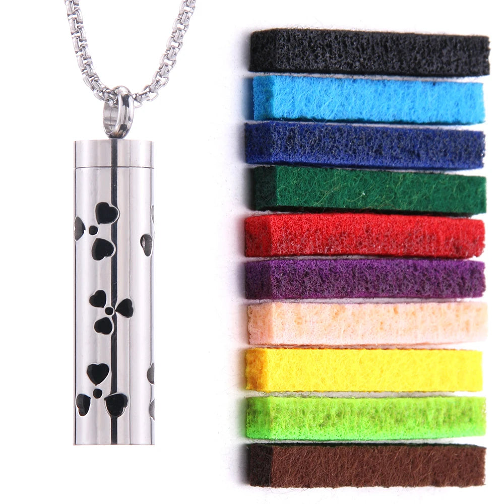 Aromatherapy Jewelry Necklaces Essential Oil Diffuser Necklace Stainless Steel Open Locket Aroma Scent Perfume Necklace