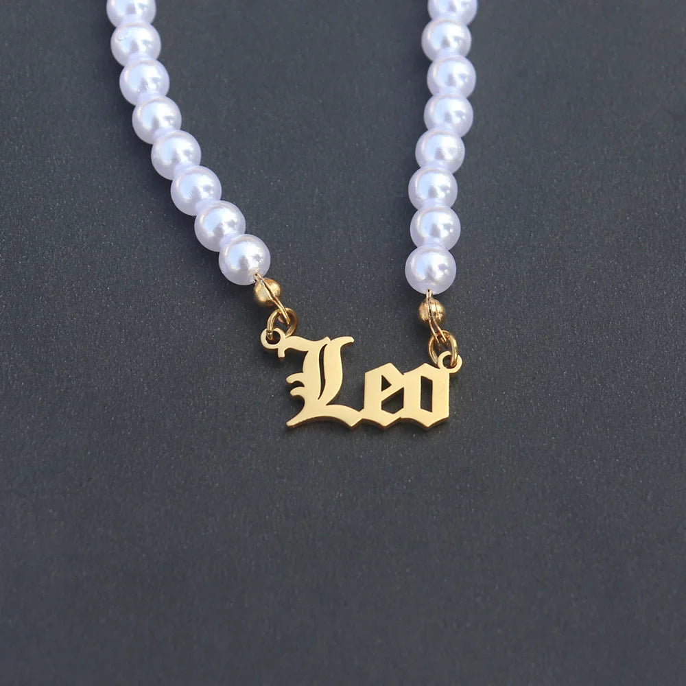 12 Zodiac Pearl Necklace