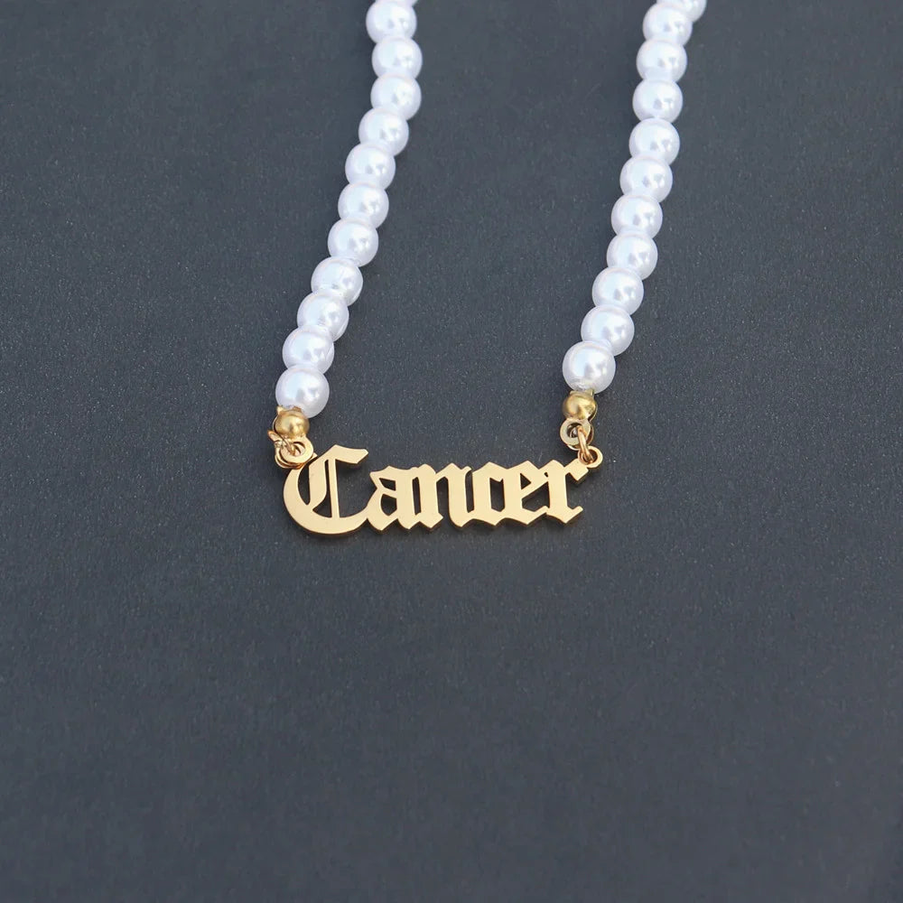 12 Zodiac Pearl Necklace