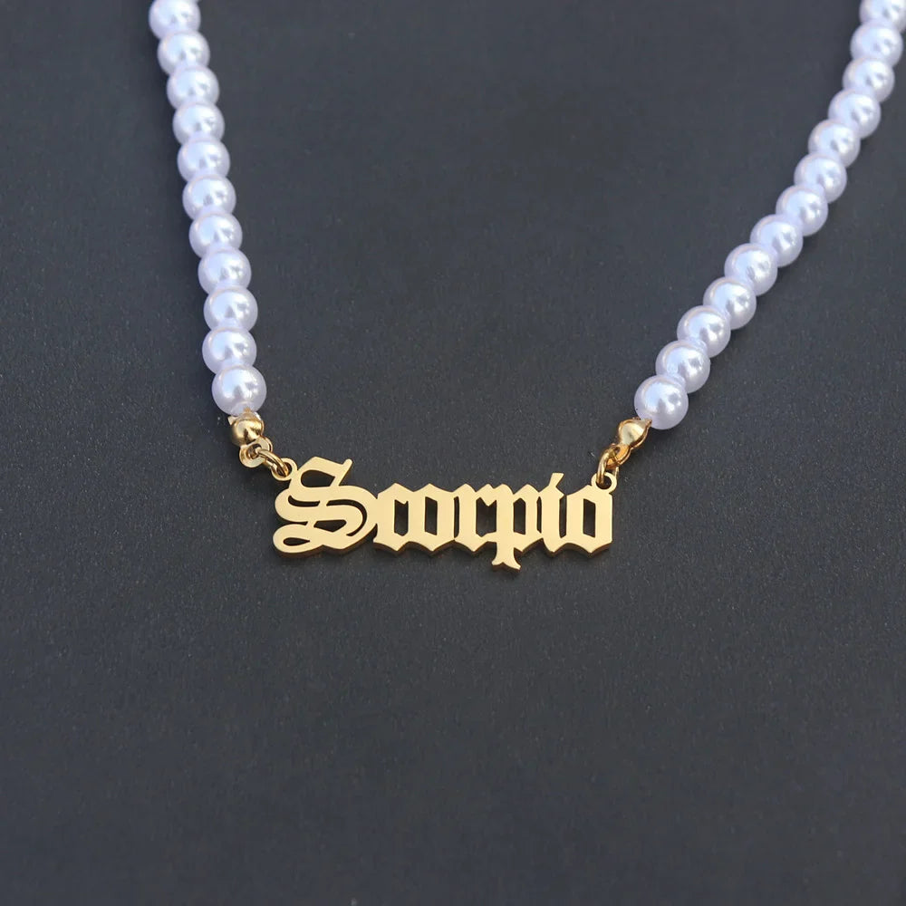 12 Zodiac Pearl Necklace