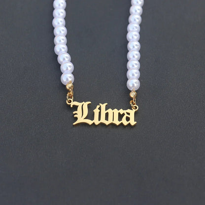 12 Zodiac Pearl Necklace