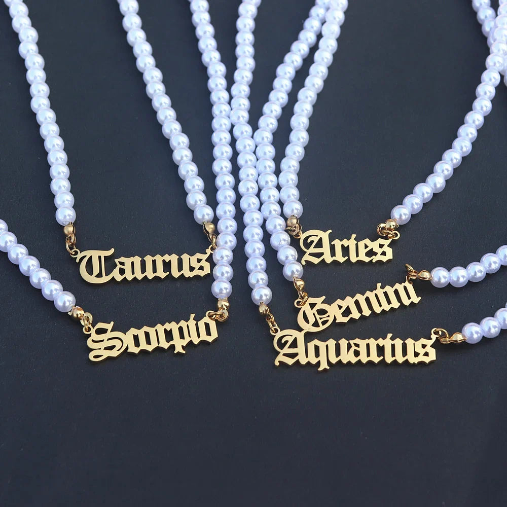 12 Zodiac Pearl Necklace