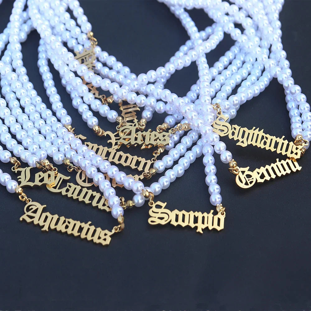 12 Zodiac Pearl Necklace