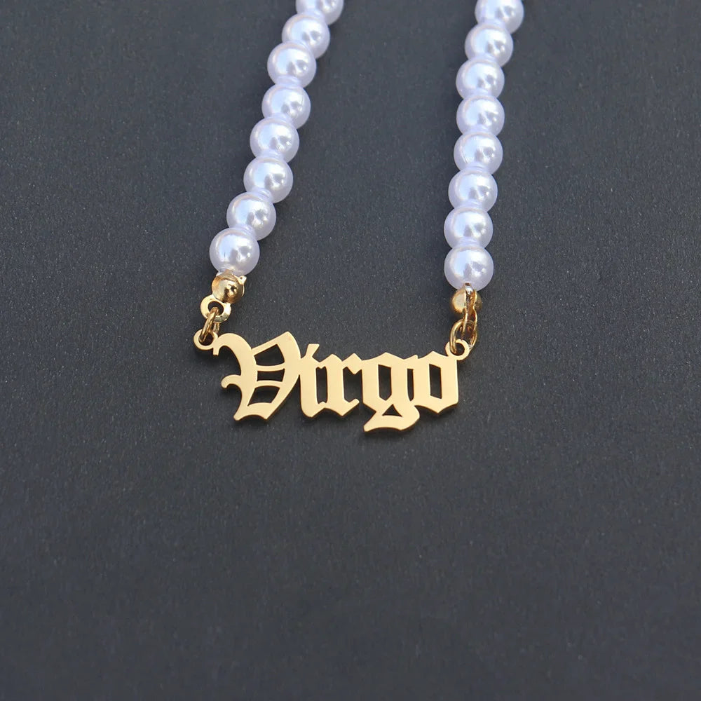 12 Zodiac Pearl Necklace