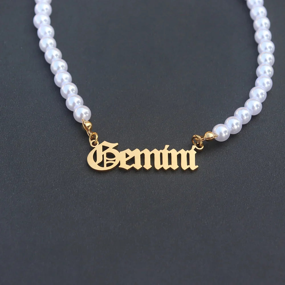 12 Zodiac Pearl Necklace