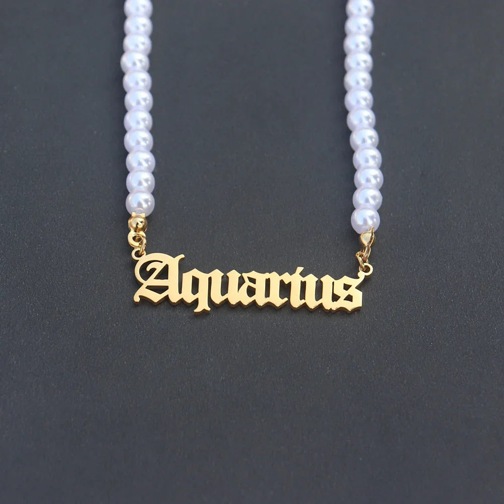 12 Zodiac Pearl Necklace