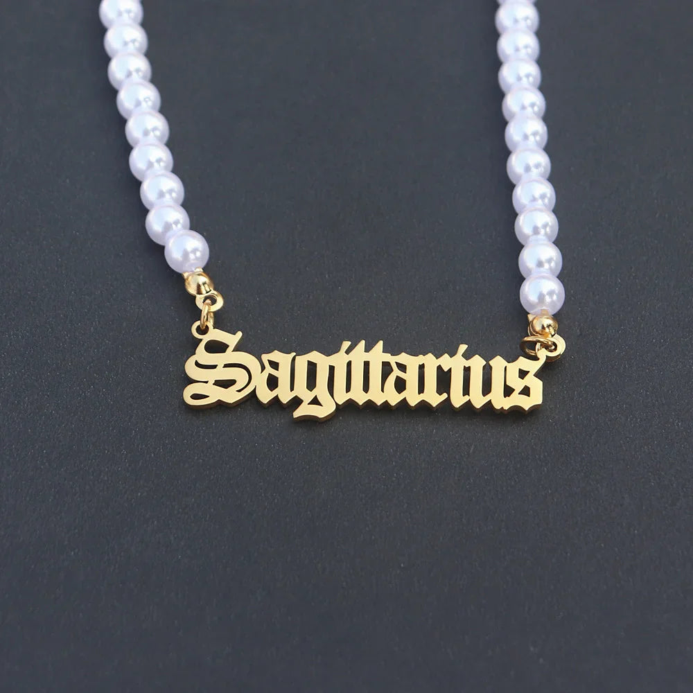 12 Zodiac Pearl Necklace