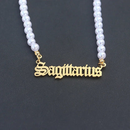 12 Zodiac Pearl Necklace