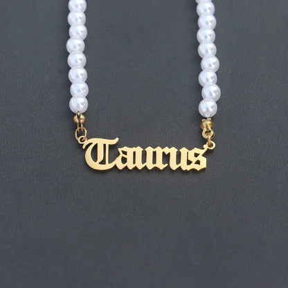 12 Zodiac Pearl Necklace