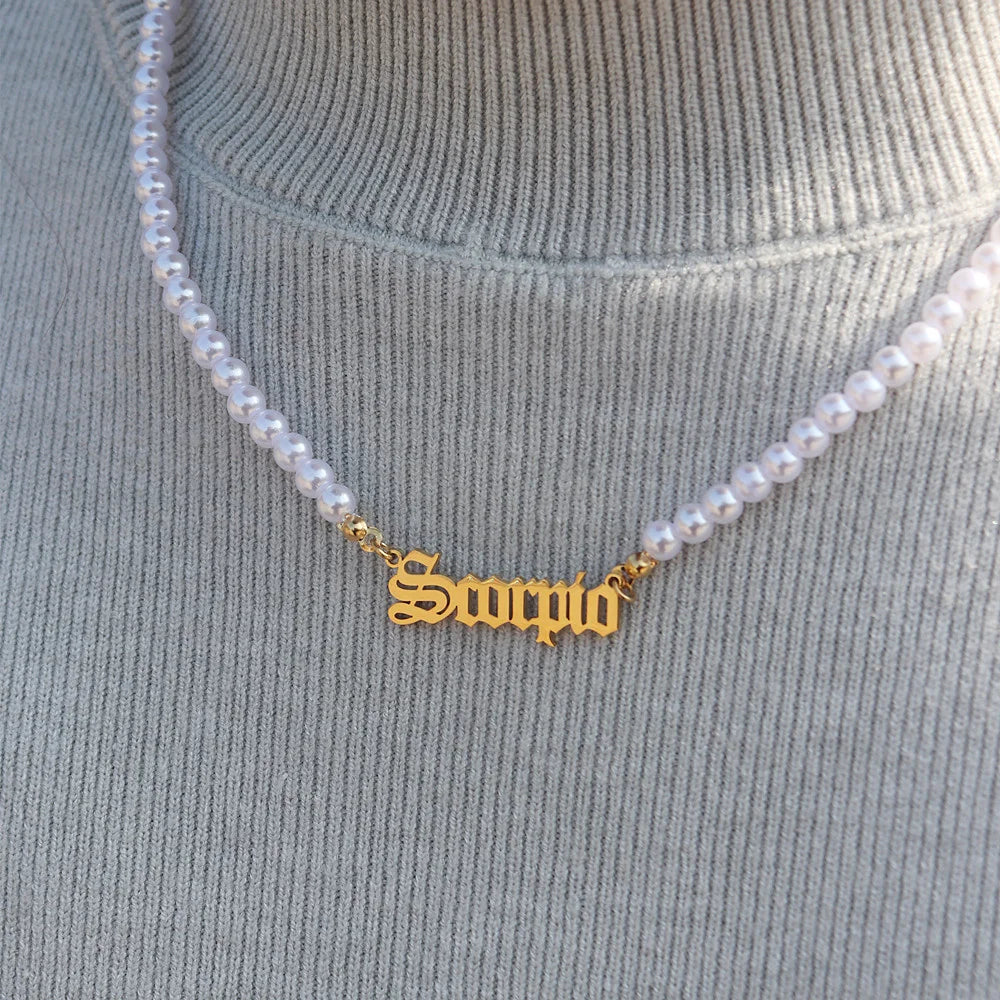 12 Zodiac Pearl Necklace