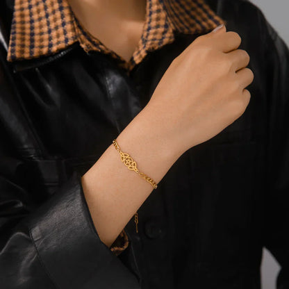 Women Gold Color Stainless Steel Couple Bracelets Jewelry Gift Birthdays Birthday