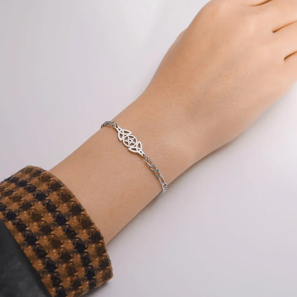 Women Gold Color Stainless Steel Couple Bracelets Jewelry Gift Birthdays Birthday