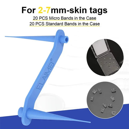 Skin Tag Removal Kit Skin Mole Wart Remover Micro Band Skin Tag Removal Kit Tag Treatment Tools Set with Cleansing Swabs Facial