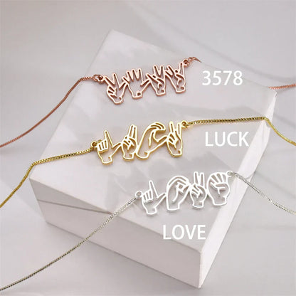 Custom Sign Language necklace