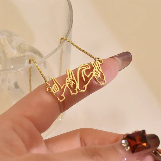 Custom Sign Language necklace