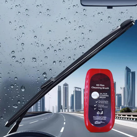 Car Glass Sponge Cleaning Brush Car Window Glass Cleaner Removes Dirt Windshield Oil Film Cleaner Glass Oil Film Cleaning Brush