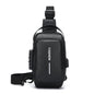 Men's Multifunction Anti-theft USB Chest Bag, Sling Shoulder Bag, Password Lock Crossbody Bag Suitable for Cycling
